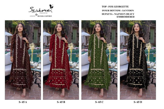 Serene S 65 Heavy Festive Wear Designer Georgette Pakistani Salwar Suits Collection